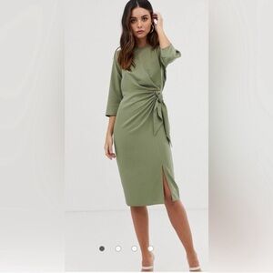 ASOS Green Tea Length dress size US 12